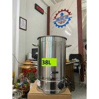 Nồi nấu nước dùng, luộc gà, ninh xương 38 lít có van xả -chạy điện 220v