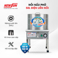 Nồi Nấu Phở Điện Liền Nồi NEWSUN, Inox 304 - Hàng Chính Hãng - 50L