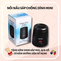 Nồi nấu sáp wax lông chống dính MINI pro wax 200 nhập khẩu cao cấp, tặng kèm 50gr sáp wax lông và que gỗ
