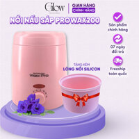 Nồi Nấu Sáp Wax Lông Pro Wax 200 Mini GLOWWAXING Chống Dính Cao Cấp Nấu Sáp Nhanh Tặng Kèm Que Gỗ CHE TÊN - 1013