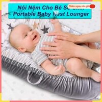 Nôi nệm cho bé sơ sinh từ 0 - 24 tháng tuổi Portable Baby Nest Lounger ☘️Green Home☘️