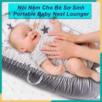 Nôi nệm cho bé sơ sinh từ 0 - 24 tháng tuổi Portable Baby Nest Lounger ⚜️SimonShop⚜️