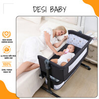 Nôi ngủ cho bé, nôi chữ T bằng vải cho trẻ em, nôi cũi ghép giường bố mẹ, tặng kèm đệm, màn, bàn tã