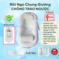 Nôi Ngủ Chung Giường Cho Bé Sơ Sinh Nằm Chung Giường Ngủ Với Bố Mẹ Nệm Ngủ Chung SUNVENO Cao Cấp Gối Nghiêng Chống Trào