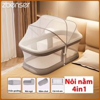 Nôi Ngủ Chung Giường Trẻ Em gấp gọn Zbenser tiết kiệm không gian giúp bố mẹ và bé khi nằm ngủ thoải mái hơn kèm mùng