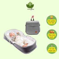 Nôi ngủ di động gấp gọn cho bé, nôi ngủ vải có màn che, nôi gấp gọn dùng cho trẻ sơ sinh