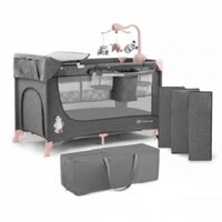 Nôi ngủ du lịch xếp gọn cho bé từ 0 tháng tuổi, bằng thép, bọc vải KINDERKRAFT - JOY