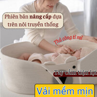 Nôi Ngủ Sơ Sinh Cho Trẻ Em MM HOUSE Đựng Đồ Đa Năng Vải Dệt Mềm Mại Lành Tính Cho Da Bé Cho Bé Nằm Đi Du Lịch Tiện Lợi