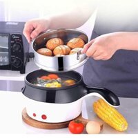 NỒI NHỎ NẤU MÌ CÓ LỒNG HẤP 18CM TAY CẦM DÀI HỘP LỚN