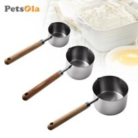Nồi nhỏ PETSOLA có tay cầm bằng gỗ Nồi súp Mini chống dính để nướng bánh nhà bếp