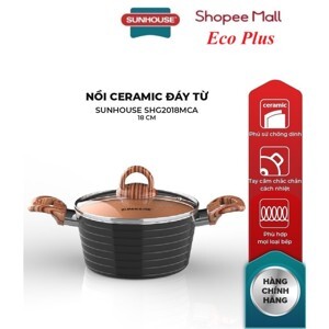 Nồi nhôm chống dính đáy từ Sunhouse SHG2018MCA - 18 cm