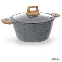 Nồi nhôm chống dính nắp kính 28 cm Delites 002NWS