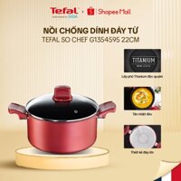 Nồi nhôm chống dính nắp kính 22 cm Tefal So Chef G1354595