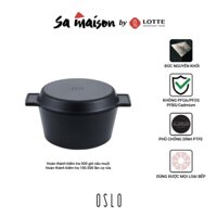 Nồi nhôm chống dính Oslo Nord 22cm, Nắp sử dụng như chảo nướng (Kèm 2 lót Silicon)