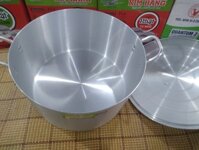 Nồi nhôm dày Kim Hằng size 16, 18, 20, 22, 24, 26, 28, 30, 32, 34, 36, 38, 40, 42, 44, 50cm - 36cm