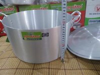 Nồi nhôm dày Kim Hằng size 16, 18, 20, 22, 24, 26, 28, 30, 32, 34, 36, 38, 40, 42, 44, 50cm - 34cm