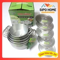 Nồi nhôm dày xi bóng đáy bằng thương hiệu Kim Hằng dùng bếp gas (Size 22 24 26 28 30)