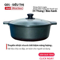 Nồi nhôm đúc đa năng G01 COOKVIET 16cm chống dính chống nóng an toàn cho sức khỏe vệ sinh dễ dàng