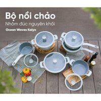 Nồi Nhôm Đúc Full Induction Ocean Waves Kaiyo, 28Cm