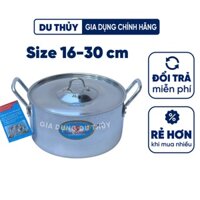 Nồi nhôm nhỏ size 16-30 cm loại nồi Toga thương hiệu nhôm Kim Cương dùng làm nồi luộc gà, nấu cháo hoặc nồi nấu canh