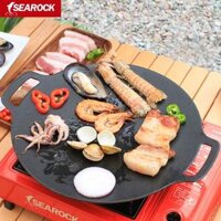 Nồi Nướng Hàn Quốc Đá Maifan Chống Dính Đôi Tai Teppanyaki Đá Nướng Tấm Bánh Chảo Chiên Cassette Bếp dung cu nau an bộ dụng cụ nấu ăn bằng gỗ