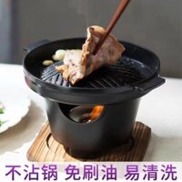 Nồi Nướng Không Dính Kiểu Hot Hàn Quốc, Bếp Nướng Mini Đa Chức Năng, Khay Nướng Cồn Gia Dụng, Tiện Dụng Ngoài Trời