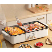 Nồi Nướng Lẩu Trắng, Chảo Nướng Điện Đa Năng Kiểu Hàn Quốc