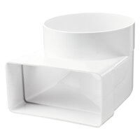 Nối ống nhựa 90 độ chữ nhật  - tròn Blauberg - US - Hàng Nhập Khẩu