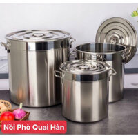 Nồi Phở Quai Hàn 50L Size 40 - Nồi inox Nấu Súp. Nấu Bánh Chưng Luộc Gà Nhiều Kích Cỡ
