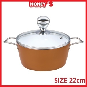 Nồi phủ sứ an toàn Honey's HO-AP2C222 - 22cm