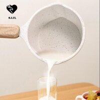 Nồi phun dầu, Tay cầm bằng gỗ Mini Maifan Skillet, Nồi chống dính có cân Nồi điện từ nồi sữa