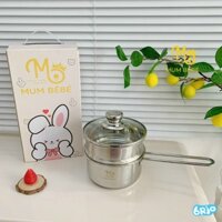 Nồi Quánh Bột, Nấu Cháo bằng Inox 304 Cao Cấp MUM BÉ BÉ,  kích thước 14cm