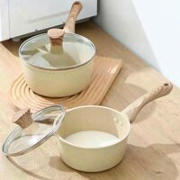 NỒI QUÁNH, Chảo chống dính đáy sâu có nắp đậy kiểu Nhật size 18cm(TH)