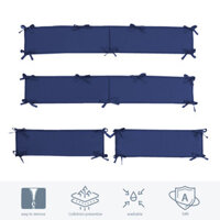Nôi Rail Cover An toàn cho trẻ em Nôi Rail Cover Premium Baby Bed Rail Guard Cover Mềm bền với cài đặt dễ dàng Bảo vệ tối ưu cho giường tập đi Đông Nam