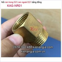 Nối ren ngoài,ren trong D21 bằng đồng KAG-NR01