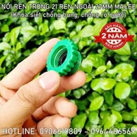 Nối ren trong 21 ren ngoài 27mm Malee (nhựa tốt, bảo hành 2 năm)