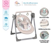 Nôi Ru Ngủ Tự Động Cho Bé Thương Hiệu iiko Ghế Nôi Điện Gấp Gọn Kết Nối Bluetooth Phát Nhạc Có Điều Khiển Từ Xa + Màn