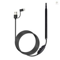 Nội soi tai nghe trực quan 3 trong 1 với ống kính Camrea 5,5mm Dụng cụ làm sạch tai tích hợp 6 đèn Led có thể điều chỉnh