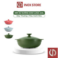 Nồi Sứ Dưỡng Sinh Minh Long Healthy Cook Luna 2.0 L - Dùng Cho Bếp Gas, Bếp Hồng Ngoại