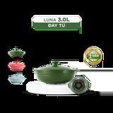 Nồi sứ Luna 3.0 L + nắp (bếp từ)