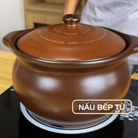 Nồi sứ nấu bếp từ 3 lít (Màu nâu)