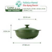 Nồi Sứ sinh dưỡng Minh Long Healthy Cook Luna 2.0 L - dành cho Bếp Gas, Bếp Hồng Ngoại