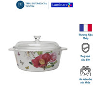 Nồi sứ thủy tinh hoa trà đỏ Luminarc 2 lít sản xuất tại Pháp