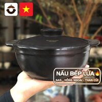 Nồi sứ tráng men 1,2L NodaCook Bát Tràng