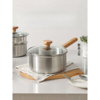 Nồi Sữa Inox Nhỏ Nồi Ăn Dặm Cho Bé Nồi Nấu Và Hấp Tích Hợp Nồi Canh Gia Dụng Không Tráng