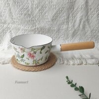Nồi sữa tráng men Nồi nấu bơ đa năng có tay cầm dài Nồi súp chống dính cho bữa sáng RV