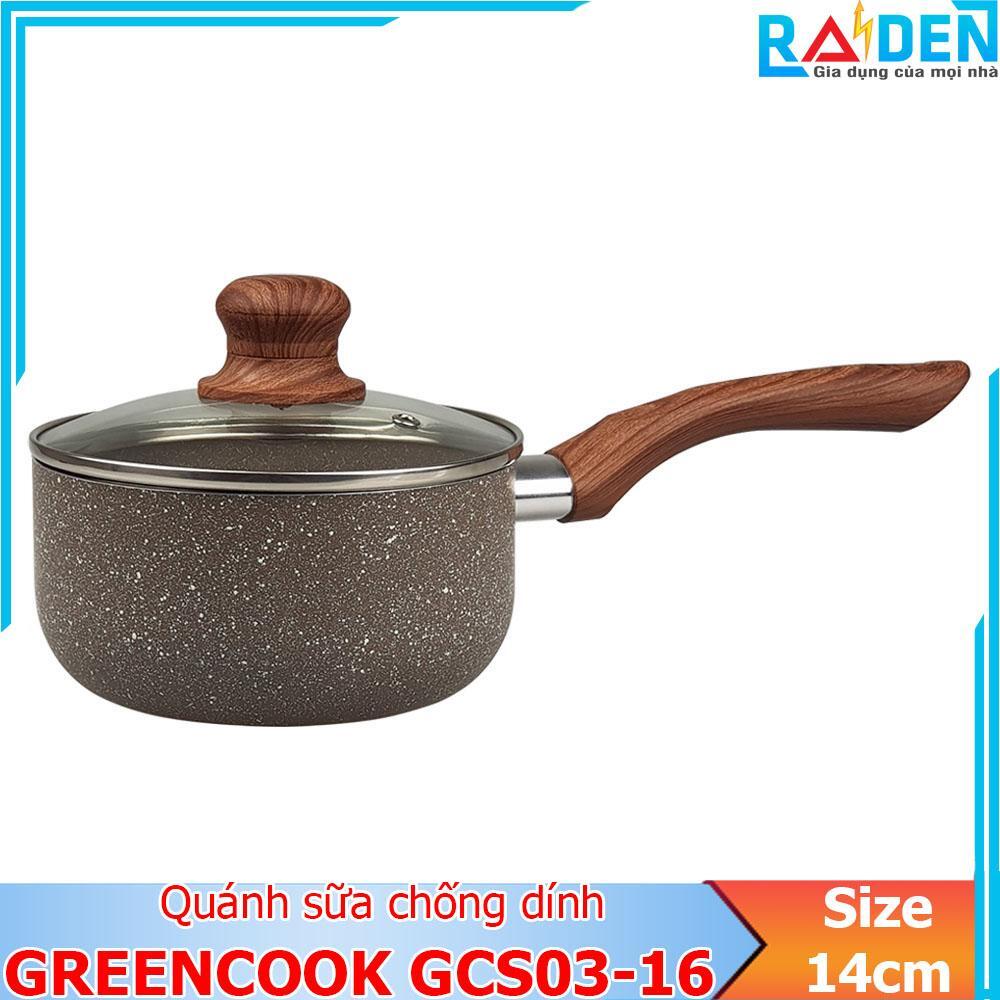 Nồi sữa vân đá size Green Cook GCS03-16, 16cm