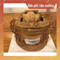 [Nội Thất Mộc] Cóc thần tài gỗ xá xị 11cm