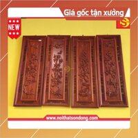 [Nội Thất Mộc] Tranh tứ quý gỗ hương cao