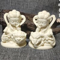 Nội thất nhà cầu nguyện cho phước lành phiên bản q ngà trái cây dễ thương manjushri samantabhadra bồ tát tượng phật trang trí nhà sinh viên bàn xe hơi trang trí thủ công mỹ nghệ20230721